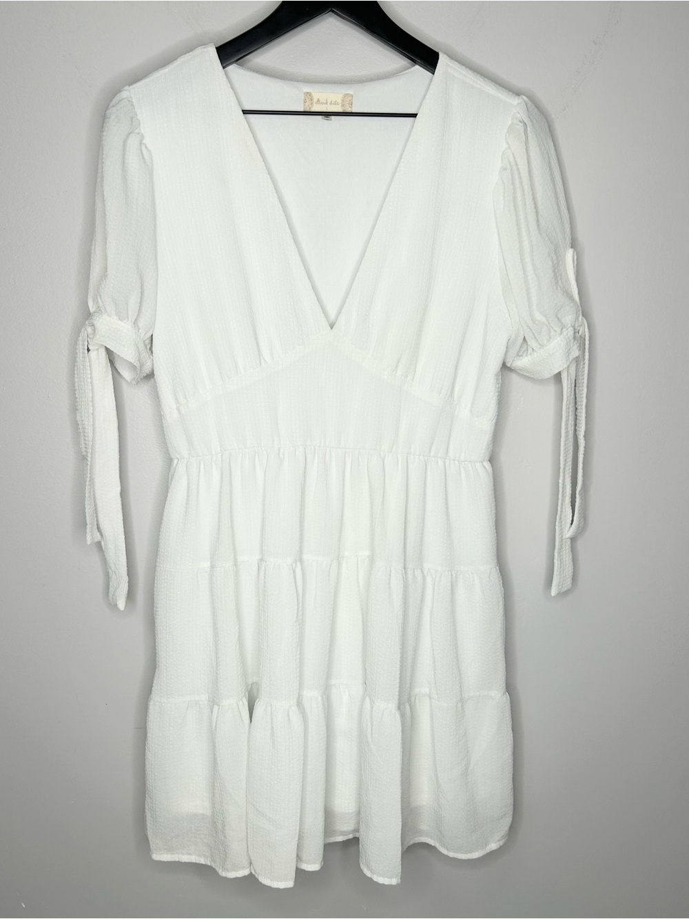 Altar'd State White Tiered Mini Dress Size L